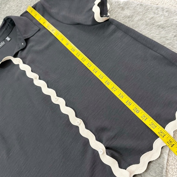 Rick Rack Button Down Blouse Medium - Picture 9 of 10